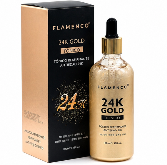 Sérum Gold 24K Flamenco — Glow Dorado de Lujo en Cada Gota